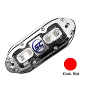 SCM-4-CR-20     Shadow-Caster SCM-4 LED Underwater Light w/20' Cable - 316 SS Housing - Cool Red     62527