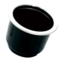 PCHE-BP     Tigress Black Plastic Cup Holder Insert w/SS Ring On Top     63707