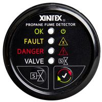 P-1BS-R     Xintex Propane Fume Detector w/Plastic Sensor & Solenoid Valve - Black Bezel Display     63836