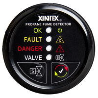P-1BNV-R     Xintex Propane Fume Detector w/Automatic Shut-Off & Plastic Sensor - No Solenoid Valve - Black Bezel Display     63839