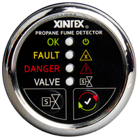 P-1CNV-R     Xintex Propane Fume Detector w/Automatic Shut-Off & Plastic Sensor - No Solenoid Valve - Chrome Bezel Display     63841