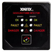 G-2B-R     Xintex Gasoline Fume Detector w/2 Plastic Sensors - Black Bezel Display     63875