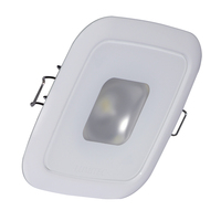 116128     Lumitec Square Mirage Down Light - White Dimming, Red/Blue Non-Dimming - White Bezel     64324