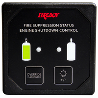 DU-SBH-20-R     Xintex Deluxe Helm Display w/Membrane Switch, Remote Horn & LEDs f/Engine Shutdown System - Black Bezel Display     64551
