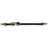 F14060     CargoBuckle Ratchet Strap Tie-Down w/Double J-Hooks &amp; Keeper - 1" x 12'     66851