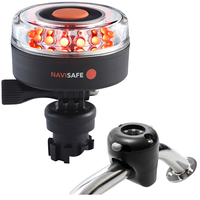 045KIT     Navisafe Navilight All RED 360&deg; 2NM w/Navimount Base &amp; Rail Mount - Black     68137