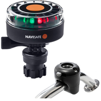 340KIT     Navisafe Navilight 2NM Tricolor w/Navimount Base &amp; Rail Mount - Black     68152