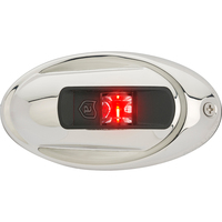 NV4012SSR-7     Attwood LightArmor Vertical Surface Mount Navigation Light - Oval - Port (red) - Stainless Steel - 2NM     69834