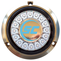 SCR-16-BB-BZ-10     Shadow-Caster Bimini Blue Single Color Underwater Light - 16 LEDs - Bronze     70116