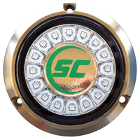 SCR-16-AG-BZ-10     Shadow-Caster Aqua Green Single Color Underwater Light - 16 LEDs - Bronze     70117