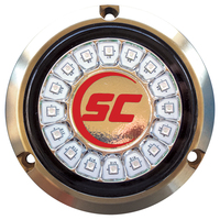 SCR-16-CR-BZ-10     Shadow-Caster Cool Red Single Color Underwater Light - 16 LEDs - Bronze     70118
