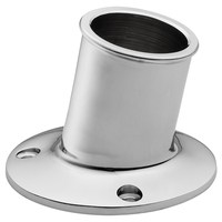 S-5003     Whitecap Top-Mounted Flag Pole Socket - CP/Brass - 1-1/4" ID     70752