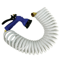 P-0442     Whitecap 50' White Coiled Hose w/Adjustable Nozzle     71080