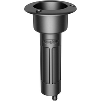 P1000DB     Mate Series Plastic 0&deg; Rod &amp; Cup Holder - Drain - Round Top - Black     72520