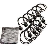 JB-100716B     Whitecap Jaw Bungee - 12" Elastic Cord w/1" Jaw Ball - 10-Pack     73054