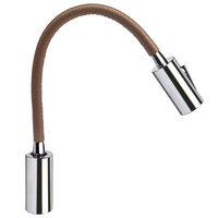 FASP488ITVCEA00     Quick Audrey Wall Light w/USB Daylight - Tabacco Leather - Chrome     74900