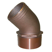 PTHD-2500     GROCO 2-1/2" NPT Bronze 45 Degree Pipe to 2-1/2" Hose     75266