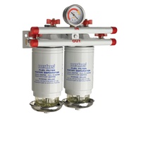 Vetus Marine Part     75340VTEB     Water separator/fuel filter CE/ABYC, double, 10 micron, max. 84 gph (380 l/h), 