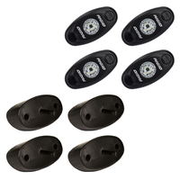 400213     RIGID Industries A-Series Rock Light Kit - 4 Red Lights - Black     76483