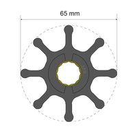 06-01-017     Albin Pump Premium Impeller Kit 65 x 16 x 37mm - 8 Blade - Spline Insert     77976