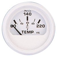 13113     Faria Dress White 2" Cylinder Head Temperature Gauge (60 - 220&deg; F)     80131