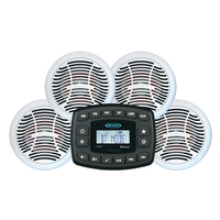 JMS4SPKG     JENSEN JMS4SPKG Marine Entertainment System AM/FM Bluetooth w/4 AMS602W Speakers &amp; Aux Input     80627