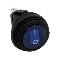 HE-BRS     HEISE Rocker Switch - Illuminated Blue Round - 5-Pack     81144