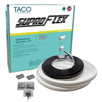 V11-9960WCM60-2     TACO SuproFlex Rub Rail Kit - White w/Flex Chrome Insert - 1.6"H x .78"W x 60'L     81373
