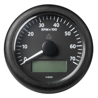 A2C59512394     Veratron 3-3/8" (85MM) ViewLine Tachometer w/Multi-Function Display - 0 to 7000 RPM - Black Dial &amp; Bezel     81573