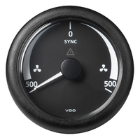 A2C59512402     Veratron 3-3/8" (85MM) ViewLine Synchronizer -500/+500 RPM - 8 to 32V - Black Dial &amp; Bezel     81581