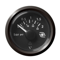 A2C59514152     Veratron 52MM (2-1/16") ViewLine Boost Pressure Gauge 2 Bar/30 PSI - Black Dial &amp; Triangular Bezel     83088