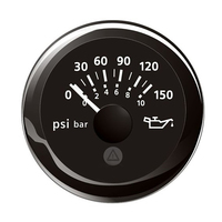 A2C59514118     Veratron 52MM (2-1/16") ViewLine Oil Pressure Indicator 0 to 150 PSI - Black Dial &amp; Round Bezel     83656