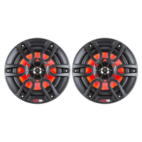 NXL-8BK     DS18 HYDRO 8" 2-Way Marine Speakers w/RGB LED Lights 375W - Matte Black