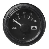 A2C59512545     Veratron 52 MM (2-1/16") ViewLine Voltmeter - 8 to16V - Black Dial &amp; Bezel     84117