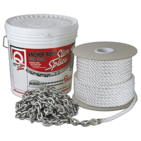 FVC070312210Q00     Quick Anchor Rode 20' - 7mm Chain - 100' - 1/2" 3 Plait Rope     84903