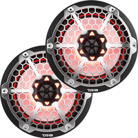NXL-8M/BK     DS18 New Edition HYDRO 8" 2-Way Marine Speakers w/RGB LED Lighting 375W - Black
