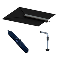 T10-3000-4     TACO ShadeFin w/Black Fabric, Bag &amp; Fixed Rod Holder Mount Kit     85734