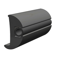 V11-2423BKA50-1     TACO Flexible Vinyl Black Rub Rail 1-1/16" x 1-7/8" 50'L     88933