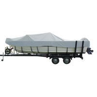 72321S-11     Carver Sun-DURA&reg; Wide Series Styled-to-Fit Boat Cover f/21.5' Aluminum V-Hull Boats with Walk-Thru Windshield - Grey     91038