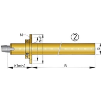 BL25500  Vetus Australia Part Bronze stern tube with cutlass bearing, Ø 25 mm, 500 mm in length
