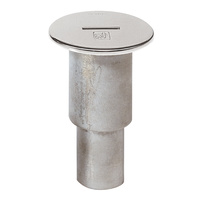 CAPWC38S  Vetus Australia Part Deck entry "WC", stainless steel (AISI 316) for waste water extraction, for hose Ø 38 mm, cover Ø 87 mm, slotted, L= 12