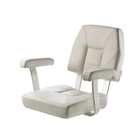 CHCASW  Vetus Australia Part SKIPPER Classic helm seat with arm rests, grey white