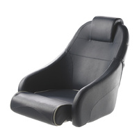 CHFUSB  Vetus Australia Part KING Helm seat with flip-up squab, cobalt dark blue with white seams