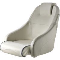 CHFUSW  Vetus Australia Part KING Helm seat with flip-up squab, grey white with dark blue seams