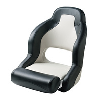 CHSPORTWB  Vetus Australia Part PILOT, sports helm seat with flip up squab, traffic black and grey white