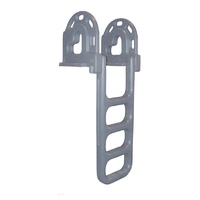 DockEdge     DE2064F     Dock Ladder,  4 Step,  Flip Up,  LLDPE,  Grey