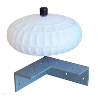 DockEdge     DE95072F     Dock Wheel,  Corner Mount,  12",  White