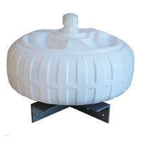 DockEdge     DE95077F     Dock Wheel,  Corner Mount,  18",  White