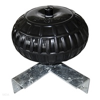 DockEdge     DE95082F     Dock Wheel,  Corner Mount,  12",  Black