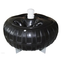 DockEdge     DE95087F     Dock Wheel,  Corner Mount,  18",  Black